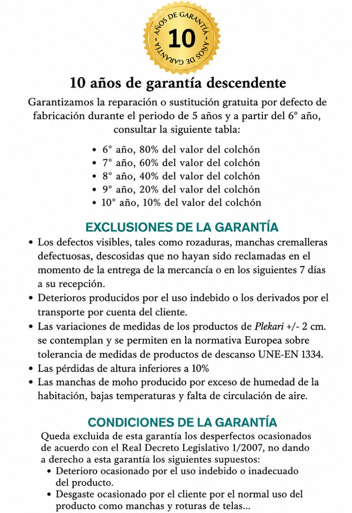 10 años de garantía descendente DensoPlus 4.0: tabla de cobertura, exclusiones y condiciones